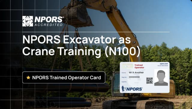 NPORS Excavator as Crane Training (N100)