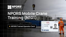 NPORS Mobile Crane Training (N101) with a trained operator card