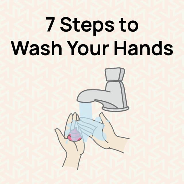 Steps to wash hands