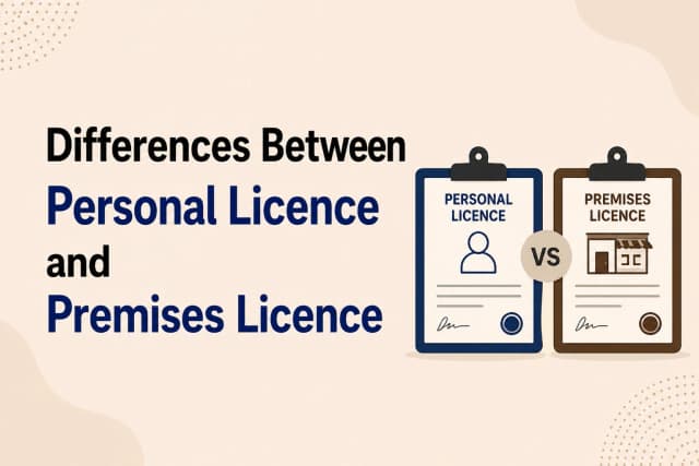 The difference between personal licence and premises licence 