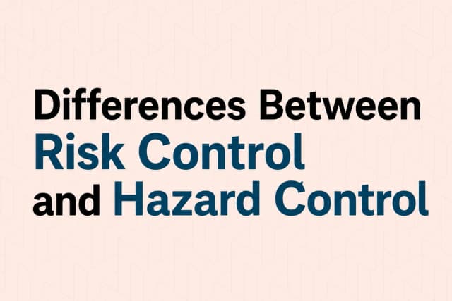 Difference between risk control and hazard control
