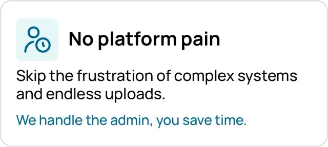Hassle-free NVQ course platform with no complex systems or uploads
