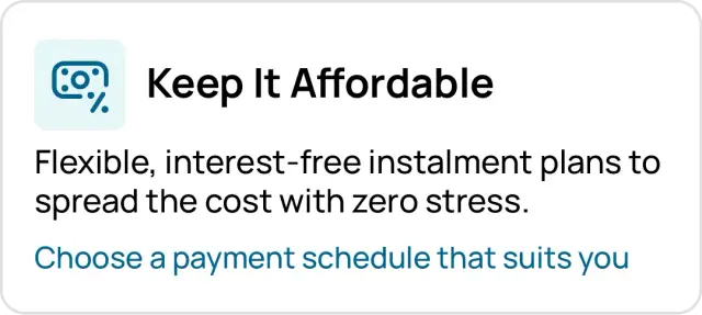 Flexible, interest-free payment plans for NVQ courses with no financial stress