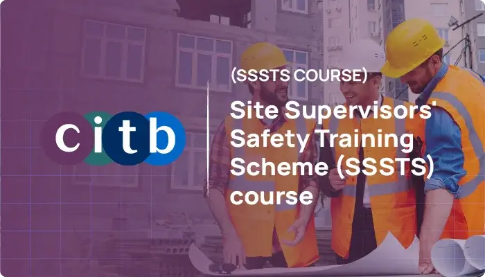 Book your CITB SSSTS course online (live virtual) or via classroom training with Hurak; featuring a professional site supervisor overseeing construction operations.