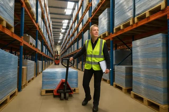 A worker lifting a box correctly using proper lifting technique after taking the Manual handling training